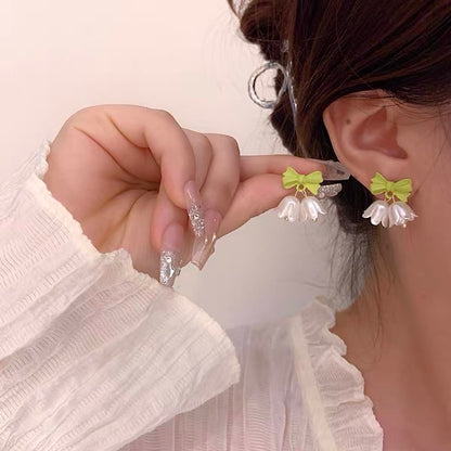 Bowknot and Flower Earring